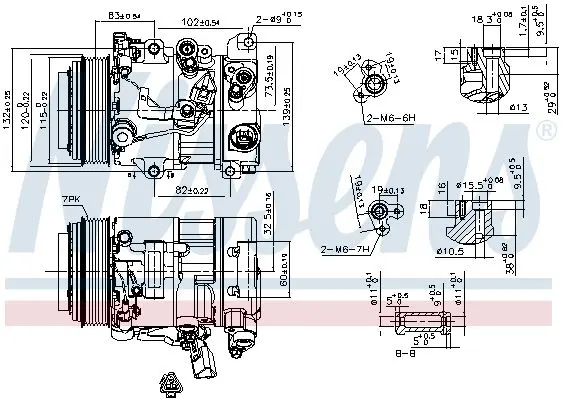 Компресор кондиціонера AURION/CAMRY 3.5 05-14 NISSENS 890156 (фото 1)