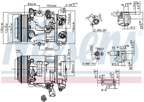 Компресор кондиціонера AURION/CAMRY 3.5 05-14 NISSENS 890156