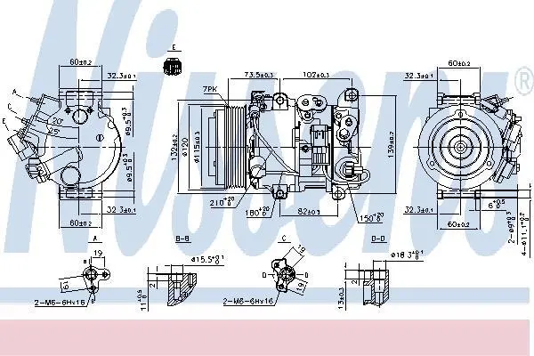 Компресор кондиціонера RX 350 06-08 NISSENS 890158 (фото 1)