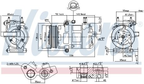 Фото компресор кондиціонера First Fit NISSENS 890217 Компресор кондиціонера First Fit NISSENS 890217