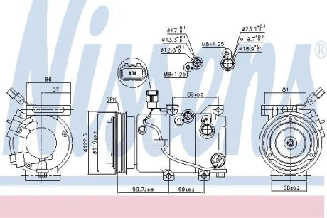 Компресор кондиціонера HYUNDAI i30/CEE\'D 1.4-1.6 CRDi 11- NISSENS 890241