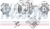 Компресор кондиціонера Opel Astra J 1.6i/2.0CDTI 09-/Insignia 1.6/1.8i 08- NISSENS 890264 (фото 1)