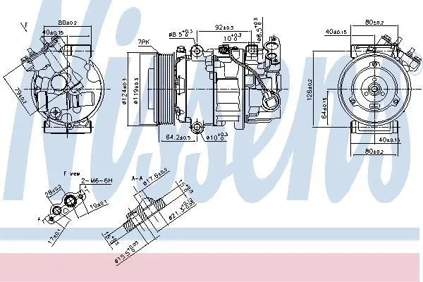 Компресор кондиціонера MEGANE/SCÉNIC III 1.9-2.0 08-16 NISSENS 890299 (фото 1)