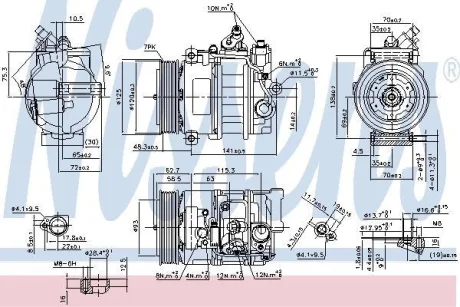 Компресор кондиціонера C/E-Class 1.6-1.8 CGI/NGT/Kompressor 02-15 NISSENS 890322
