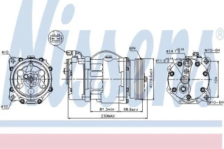 Компресор кондиціонера Passat/Golf/Sharan/Galaxy 88-02 NISSENS 89040