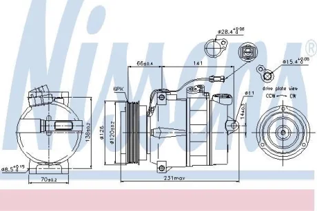 Компресор кондиціонера A4/A6/A8/Passat/911 95-08 NISSENS 89054