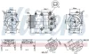 Компресор кондиціонера FIESTA VI/FOCUS III 1.25-1.6 08-20 NISSENS 890655 (фото 1)