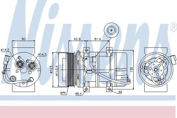 Компресор кондиціонера First Fit NISSENS 89069 (фото 1)