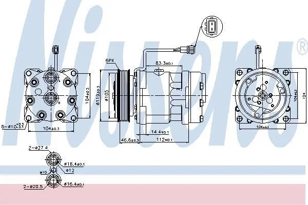 Компресор кондиціонера First Fit NISSENS 89083 (фото 1)