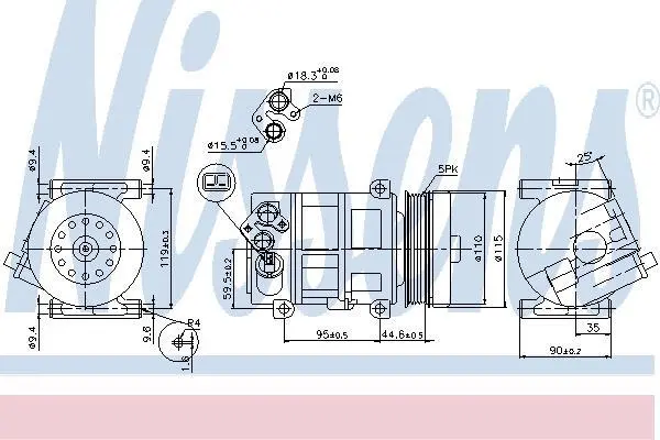 Компресор кондиціонера First Fit NISSENS 89202 (фото 1)