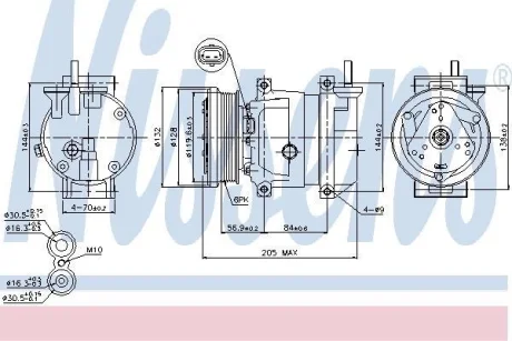 Компресор кондиціонера LACETTI/NUBIRA (J100) 1.4-2.0 97- NISSENS 89221