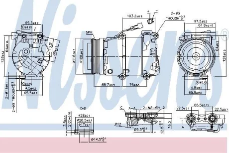 Компресор кондиціонера C-MAX (DM2)/FOCUS 1.8-2.0 04-12 NISSENS 89234