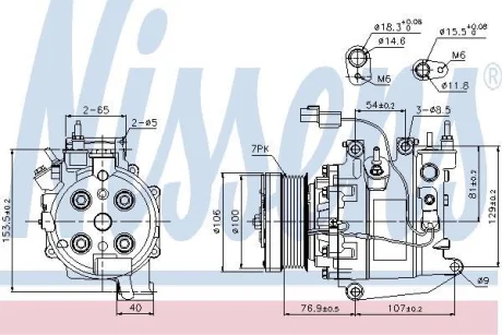 Компресор кондиціонера HONDA Civic/FR-V 1.8 05-12 NISSENS 89246
