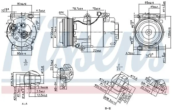 Компресор кондиціонера Ford Focus/C-Max 1.8TDCi 04-12 NISSENS 89388 (фото 1)