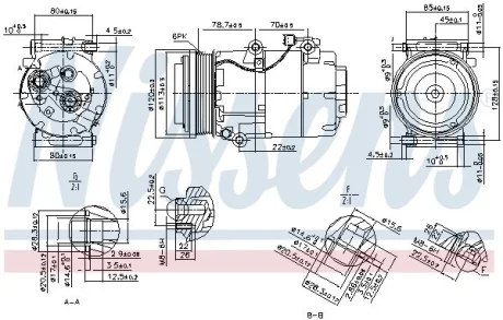 Компресор кондиціонера Ford Focus/C-Max 1.8TDCi 04-12 NISSENS 89388