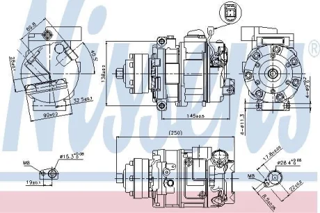 Компресор кондиціонера A4/A6/A8/R8/Touareg 4.2/5.2 02-18 NISSENS 89418