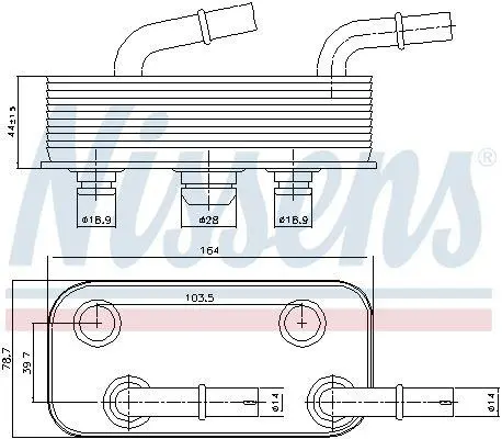 Радіатор масла BMW 3 (E46)/ X3 (E83) 1.6-3.0i /2.0/3.0d 97-10 NISSENS 90657 (фото 1)