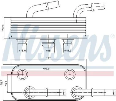Радіатор масла BMW 3 (E46)/ X3 (E83) 1.6-3.0i /2.0/3.0d 97-10 NISSENS 90657