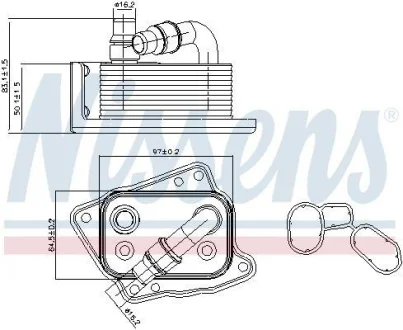 Радіатор масла BMW 3 (E46/E90/E92)/5 (E60/E61)/X1 (E84)/X3 (E83) 2.0 00-15 NISSENS 90688