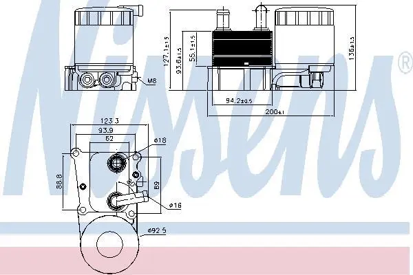Радіатор масла Ford Transit 1.8D 98-13 NISSENS 90696 (фото 1)