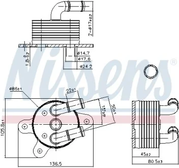 Радіатор масла MZDA 3/6/CX-3/CX-5 1.5-2.5 12- NISSENS 90842