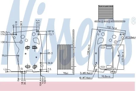 Радіатор масла BMW 3 (F30/F34/F31)/5 (F10/F07/F11)/X5 (F15) 3.0 10- NISSENS 90907