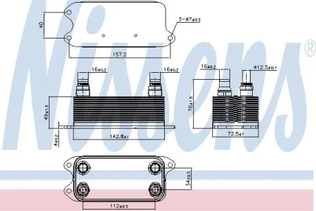 Радіатор масла MB C-Class (W204)/E-Class (W212) 1.8-2.2 07-16 NISSENS 90909