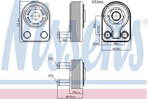 Радіатор масла Focus III/Fiesta/Transit Connect 1.0 EcoBoost 12- NISSENS 90971 (фото 1)