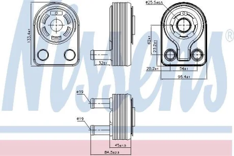 Радіатор масла Focus III/Fiesta/Transit Connect 1.0 EcoBoost 12- NISSENS 90971