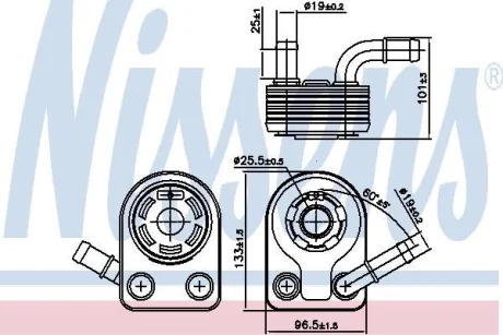 Радіатор масла TOURNEO CONNECT/TRANSIT CONNECT 1.6 EcoBoost 13- NISSENS 90972