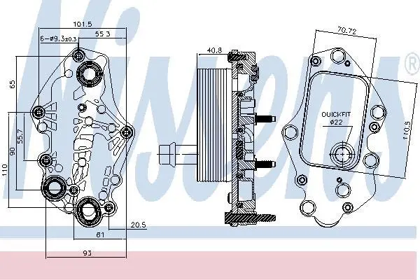 Радіатор масла Astra/Insignia 1.6CDTi 13- NISSENS 90982 (фото 1)