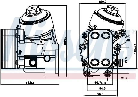 Радіатор масла FABIA II/POLO V 1.2 TDI 09-14 NISSENS 91154
