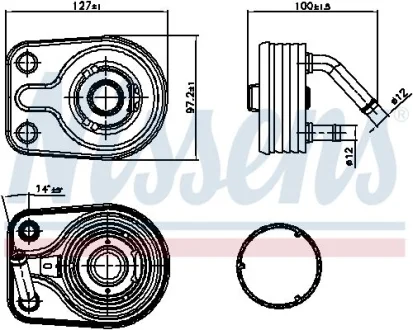 Радіатор масла i30/Tucson/Elantra VI 1.6 T-GDI 15- NISSENS 91163