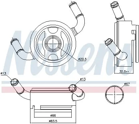 Радіатор оливний First Fit NISSENS 91191 (фото 1)