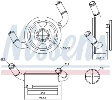 Радіатор оливний First Fit NISSENS 91191