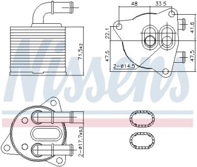Фото радіатор оливний First Fit NISSENS 91286 Радіатор оливний First Fit NISSENS 91286