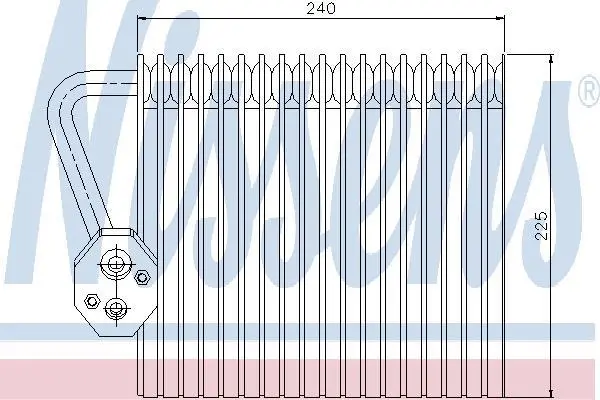 Випаровувач кондиціонера MEGANE II/SCÉNIC 1.4-2.0 02- NISSENS 92167 (фото 1)
