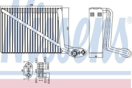 Випаровувач кондиціонера SUPERB I/PASSAT B5 1.8-4.0 96-08 NISSENS 92272