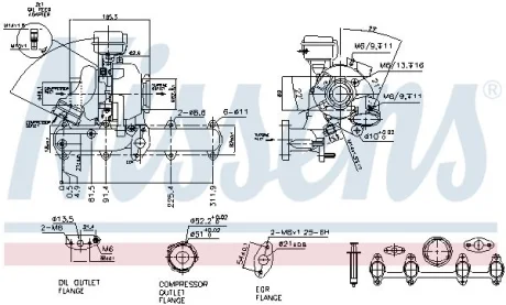 Турбіна OCTAVIA II/CADDY III 1.9 TDI 04-10 NISSENS 93068