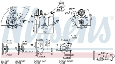 Турбіна KANGOO/DUSTER/SANDERO 1.5 dCi 05- NISSENS 93078