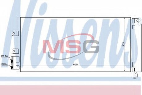 Фото радіатор кондиціонера NISSENS 940023 Радіатор кондиціонера NISSENS 940023