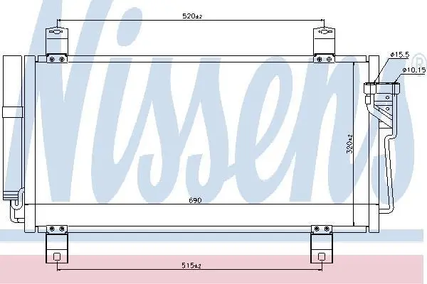 Радіатор кондиціонера Mazda 6 1.8-2.5 07-13 NISSENS 940032 (фото 1)