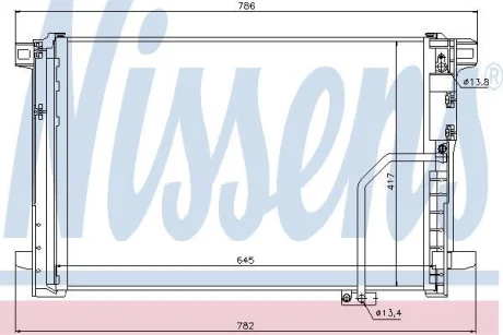 Радіатор кондиціонера MB W212/X218/W204/X204 1.6-6.2 07- NISSENS 940035