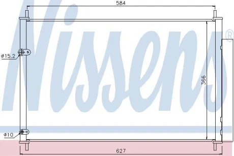 Радіатор кондиціонера AVENSIS/COROLLA 1.3-2.2 06-19 NISSENS 940037