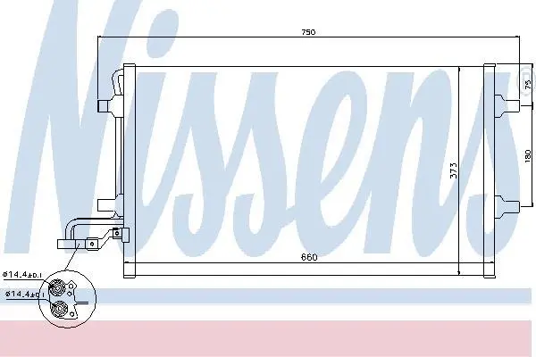 Радіатор кондиціонера VOLVO C30/S40 II/V50 (545) 1.6-2.0 04-12 NISSENS 940086 (фото 1)
