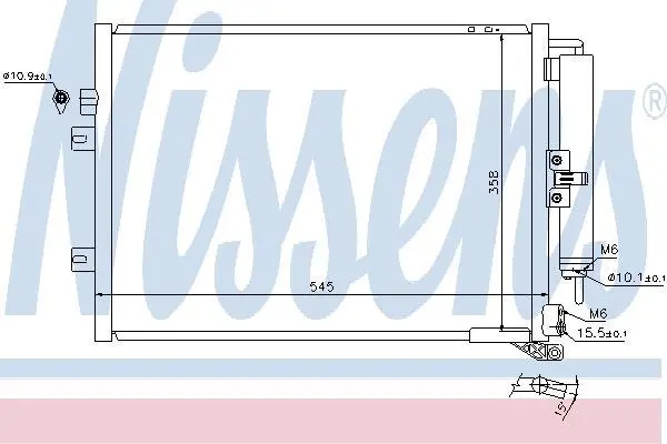 Радіатор кондиціонера First Fit NISSENS 940125 (фото 1)
