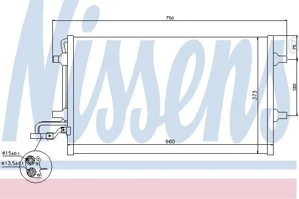 Радіатор кондиціонера VOLVO C30/S40/V50 1.6-2.0 04-12 NISSENS 940154 (фото 1)