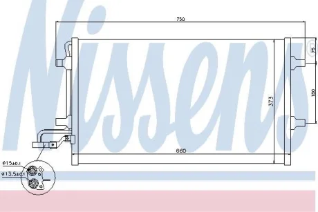Радіатор кондиціонера VOLVO C30/S40/V50 1.6-2.0 04-12 NISSENS 940154