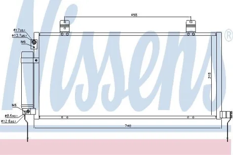 Радіатор кондиціонера GALANT IX 2.4 03- NISSENS 940164