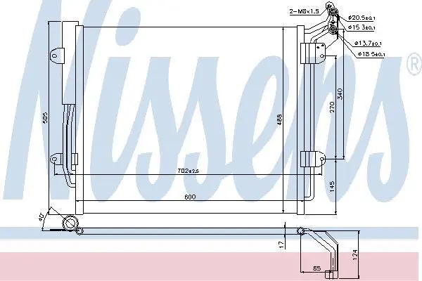 Радіатор кондиціонера First Fit NISSENS 940256 (фото 1)